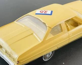 Vintage Yellow Dealer Promo Model Car Chevy Caprice