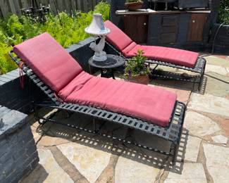 Pair of garden lounges