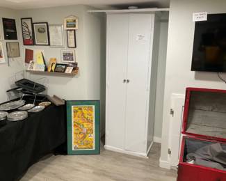 Vintage upright, two door cabinet