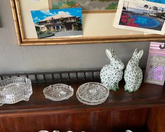 Waterford crystal, unmark, rabbits