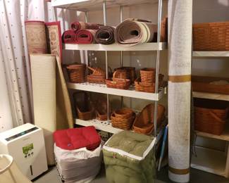 Baskets, rugs, chair cushions 