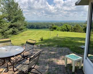 A view of the backyard. Looking at Columbia Illinois this home will be going on the market soon. Cool house.