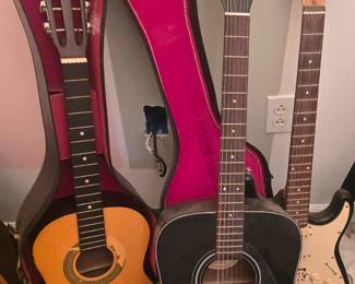 Acoustic and electric guitars