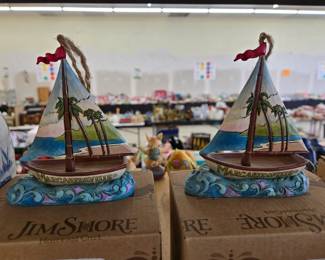 Jim Shore Margaritaville Sailboat Ornaments