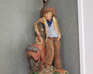 VINTAGE COWBOY LAMP BY CALIFORNIA ORIGINALS, ASPIT BROS., 1979