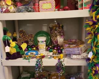 MARDI GRAS AND CHRISTMAS ITEMS