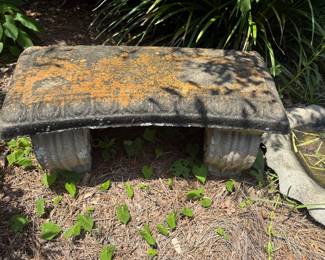 Antique Concrete Garden Bench