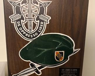 Plaque Commemorating the Special Forces in Vietnam.