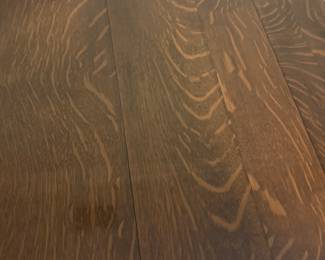 Tiger Oak Antique Table with glass top
