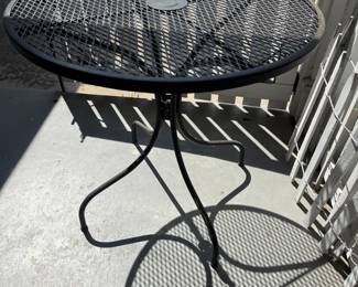 Black Metal Patio Table