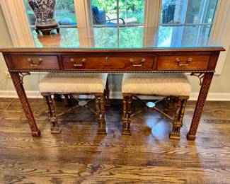 Chinese Chippendale-style console table