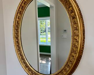 oval gilt mirror