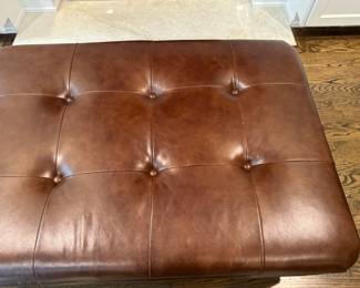 Leather ottoman 