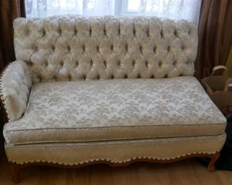 Left side of the French Provincial Sofa