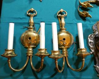 Vintage Brass Light Sconces