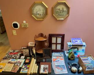 CD’s • Ceramic Birdhouse • Sewing Machine • Hanging Corner Shelf • Head Set