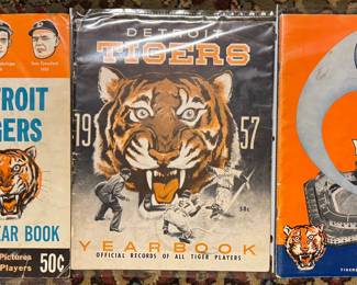 Detroit Tigers Programs from 1957, 1958, & 1960