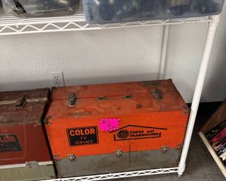 Vintage vacuum tube tv repair boxes