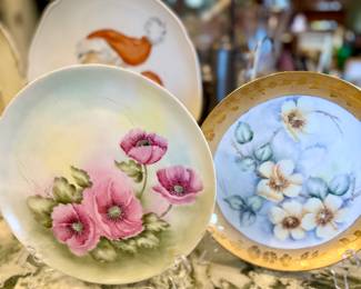 Hnd painted plates - Viola Coffee - vintage