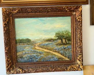Bluebonnet oil painting