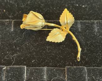 Vintage rose brooch
