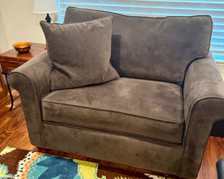 Oversized chair with twin sleeper bed