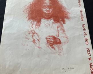Kermit Oliver’s (designer for Hermes) first exhibition poster, very rare.