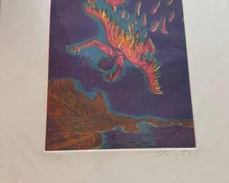 Earl Staley
Icarus
Signed print 1983
of which, is in the archives of the museum of fine arts
