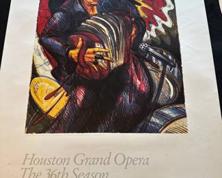 Luis Jimenez signed Houston poster