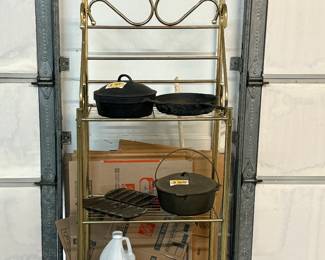 Bakers Rack   And   Cast Iron