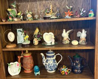 Hummingbird Trinkets, and Teapots 