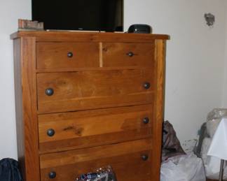 Wood Dresser, TV Linens, Heated Throw