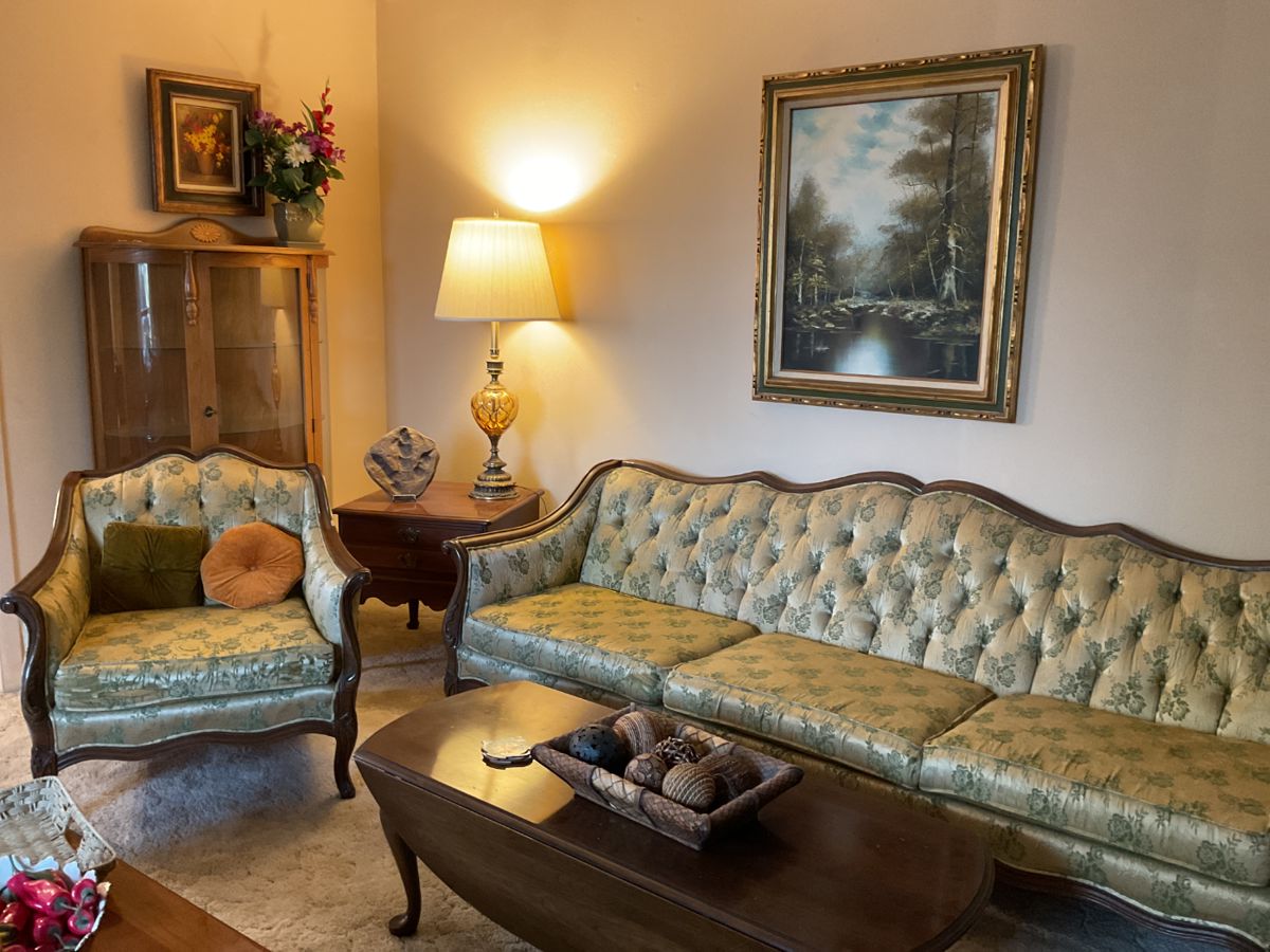 Beautiful French style sofa and matching chair