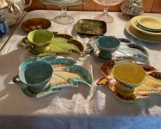 Cal-Ramics by Cisse tea cups & leaf saucers