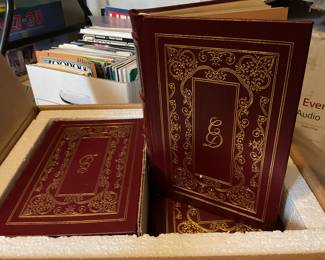 New in box 10 Charles Dickens books-Collector's Edition bound in leather