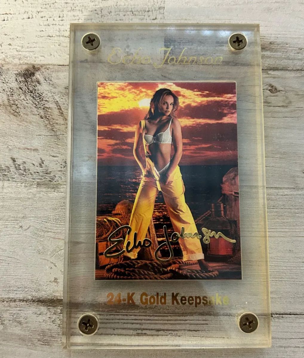 Echo Johnson 24K Gold Keepsake Card – Limited Edition #0020 of 500 – 2000 Collector’s Acrylic Plaque