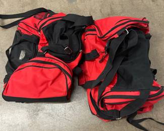 Lot of 2 Large Bob Mackie Rolling Duffel Bags Carry On
