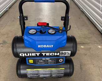Kobalt 4.3 Gallon Quiet Tech Air Compressor on Wheels