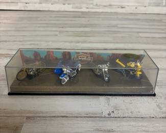 Vintage Harley Davidson Hot Wheels Collectibles 1st Run Tool 4 Bike Set 1996