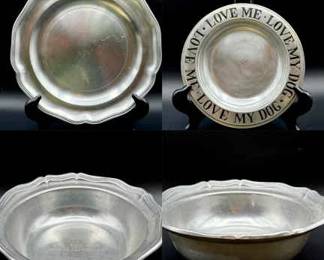 (4) Pretty Pewter Dishes Feat. International Pewter