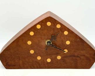 Peter Bloch Handmade Curly Honduras Mahogany Clock