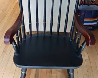 Moravian Academy Dark Wooden Chair, Bethlehem Pennsylvania