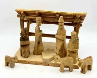 Handmade Olive Wood Nativity Scene