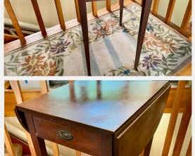 Drop Leaf Side Table with Drawer