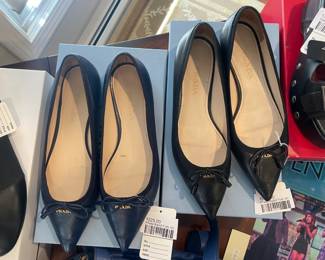 Pada Ballet Flats (A), Prada Ballet Flats (B)