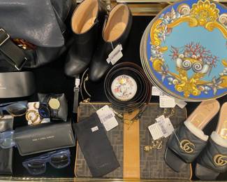 Gucci Nappa Charlotte Slides, Rosenthal Versace De La Mer Plate (D)