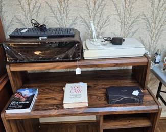 Desk, scanner, keyboard, books $ varies