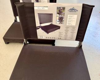 $20 each (2 available); brand new Cascade brand padded bleacher chairs