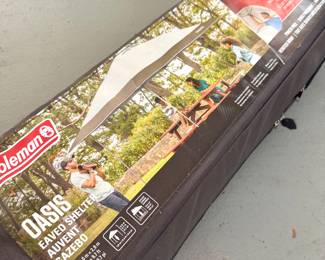 $170; like new--may be new--pop up Coleman One Peak shelter; 13'x13'