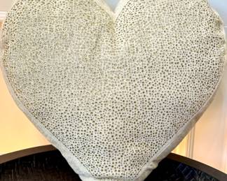 $28; Magaschoni Home rhinestone heart pillow